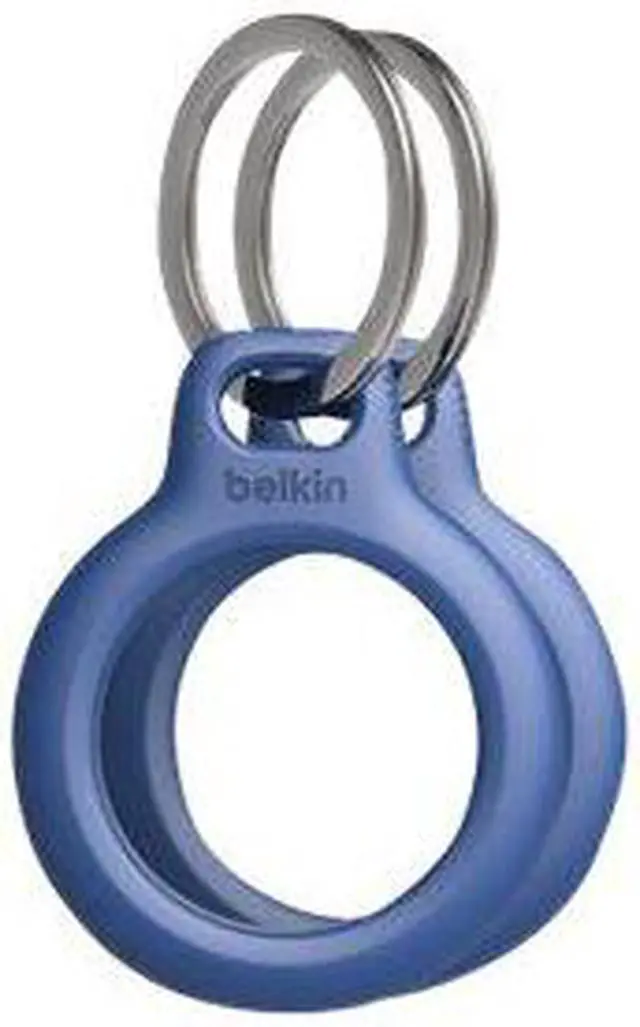 Alt view image 2 of 7 - Belkin AirTag Case with Key Ring, Secure Holder Protective Cover for Air Tag with Scratch Resistance Accessory (2 Pack) - Blue
