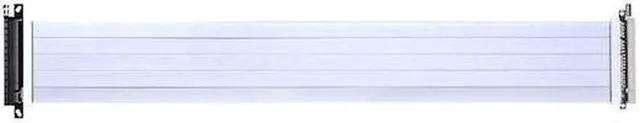 Alt view image 7 of 14 - LIAN LI Premium PCI-E 16X 4.0 White Extender Riser Cable 600 mm , White Color ---PW-PCI-4-60W