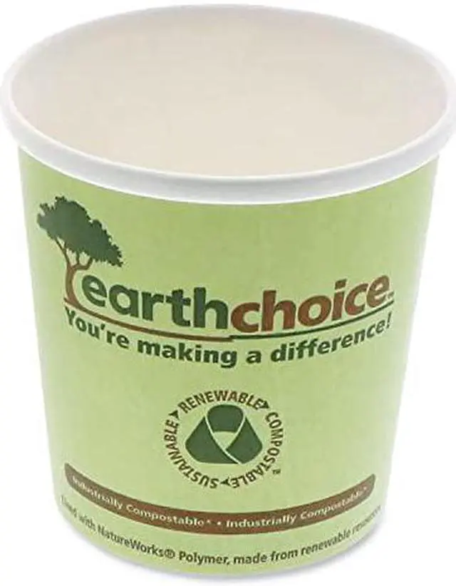 Alt view image 2 of 4 - Pactiv PHSC16ECDI 16 oz. Large Compostable Soup Container, Green, 500 Ct.