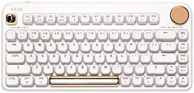 Alt view image 16 of 20 - AZIO IZO Wireless Bluetooth Mechanical Keyboard White Blossom