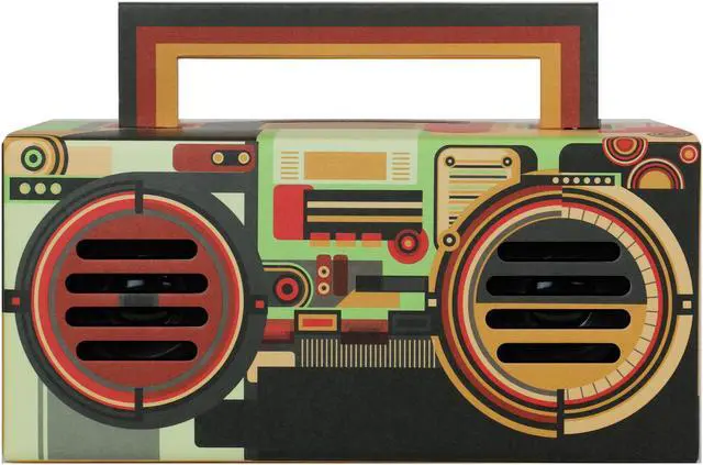 Alt view image 4 of 4 - QFX BT-41-R&R Bluetooth Streaming TWS Ready Speaker (Multicolored)