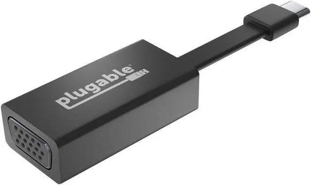 Alt view image 12 of 19 - Plugable USB C to VGA Adapter, Thunderbolt 3 to VGA Adapter Compatible with Macbook Pro, Windows, Chromebooks, 2018 iPad Pro, Dell XPS, and more (Supports resolutions up to 1920x1200 @ 60Hz)