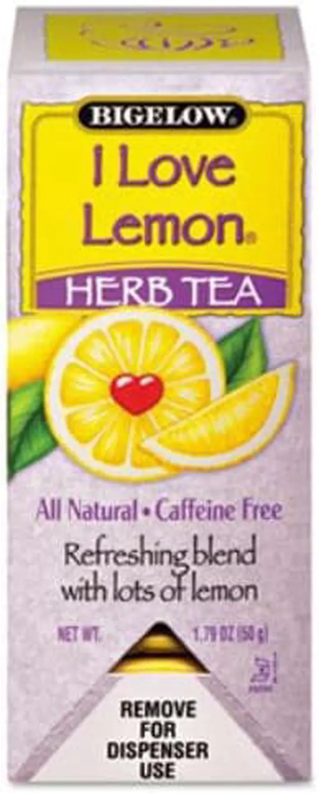 Alt view image 2 of 6 - I Love Lemon Herbal Tea 0.06 oz Tea Bag 28/Box RCB003991