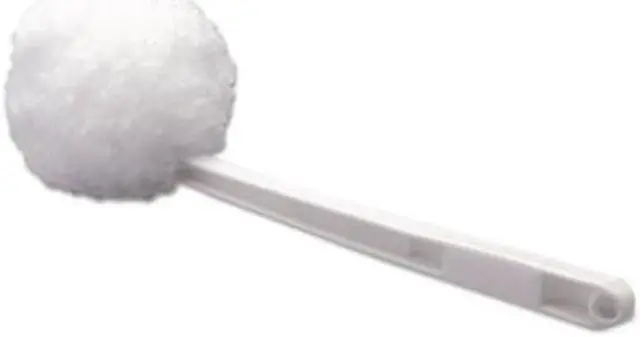 Alt view image 3 of 12 - Deluxe Bowl Mop, 10" Handle, 2" dia. Head, Plastic, White, 25/Carton BWK00160