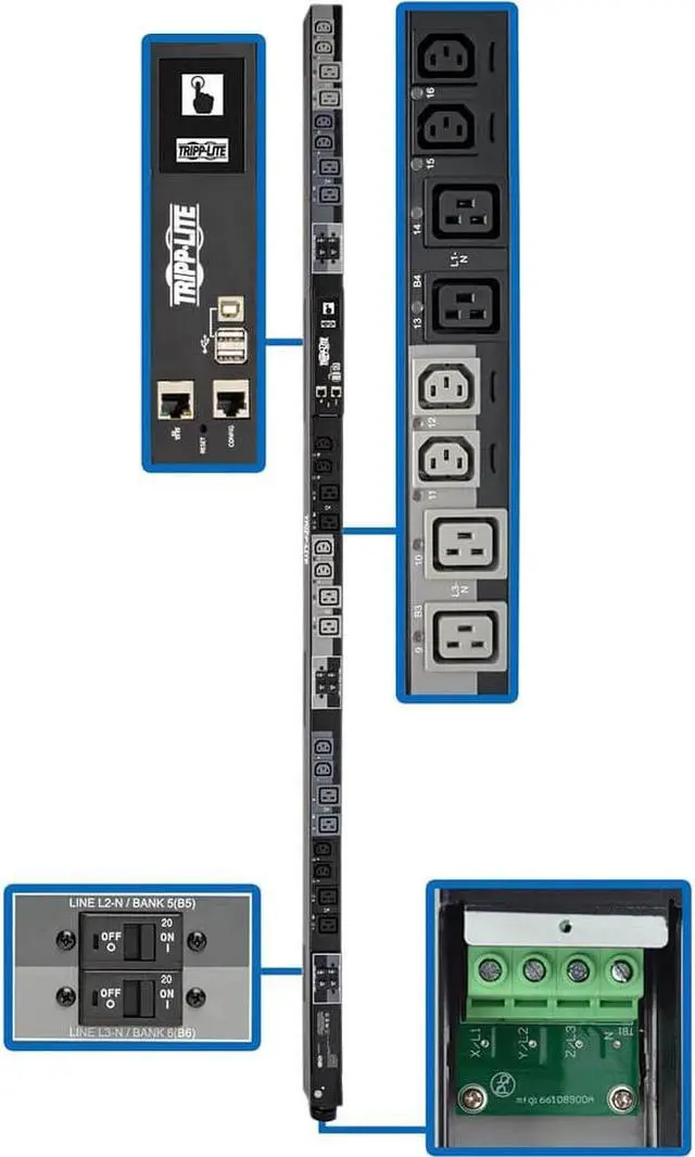 Alt view image 12 of 15 - PDU 28.8KW 3-PHASE SWITCHED