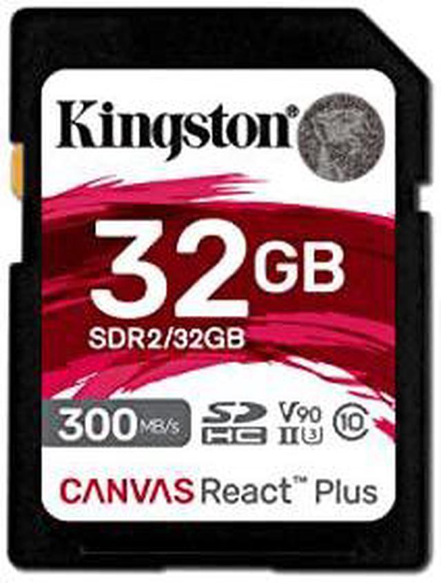 Alt view image 2 of 17 - Kingston Canvas React Plus 32GB Secure Digital High-Capacity (SDHC) Flash Card Model SDR2/32GB