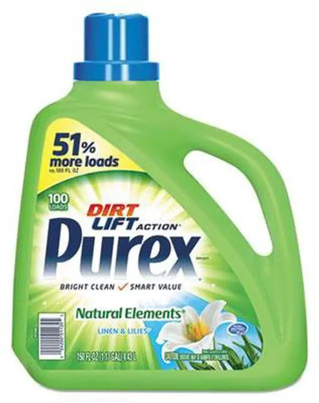 Alt view image 6 of 9 - Purex Ultra Natural Elements HE Liquid Detergent Linen & Lilies 150 oz Bottle 01134EA