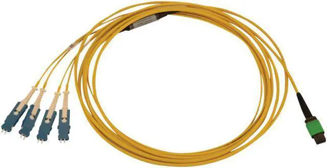 Alt view image 10 of 11 - Tripp Lite N390-03M-4S-AP Fiber Optic Network Cable - 9.84 ft Fiber Optic Network Cable for Network Device, Patch Panel, Switch, Transceiver - First End: 1 x MTP/MPO APC Female Network - Second End: 8