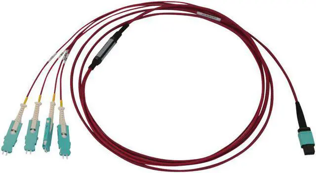 Alt view image 10 of 11 - Tripp Lite N845-02M-4S-MG Fiber Optic Network Cable - 6.56 ft Fiber Optic Network Cable for Network Device, Patch Panel, Switch, Transceiver - First End: 1 x MTP/MPO Female Network - Second End: 8 x S