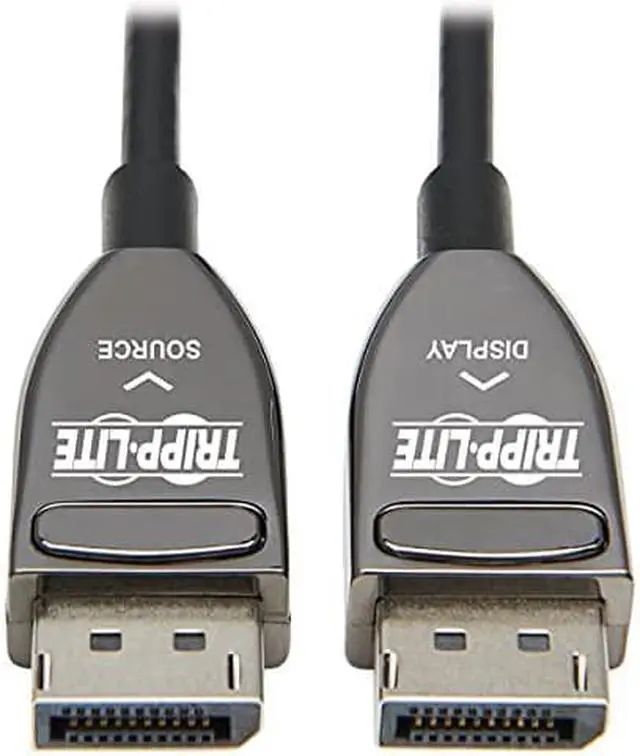 Alt view image 8 of 14 - Tripp Lite P580F3-10M-8K6 DisplayPort Fiber Active Optical Cable, M-M, Black, 10 m (33 ft.)