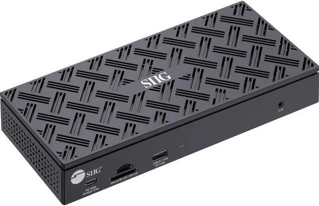 Alt view image 2 of 13 - SIIG USB-C Quad Hybrid 4K Video Docking Station with 100W PD - USB-C to HDMI or DisplayPort - USB 10Gbps Data Transmission - 2.5G Ethernet