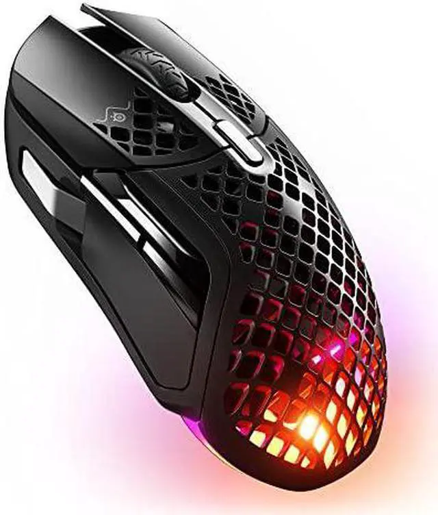 Alt view image 8 of 20 - SteelSeries Aerox 5 Wireless - Lightweight Wireless Gaming Mouse - 18000 CPI -- TrueMove Air Optical Sensor - Ultra-lightweight Water Resistant Design – 180+ Hour Battery Life