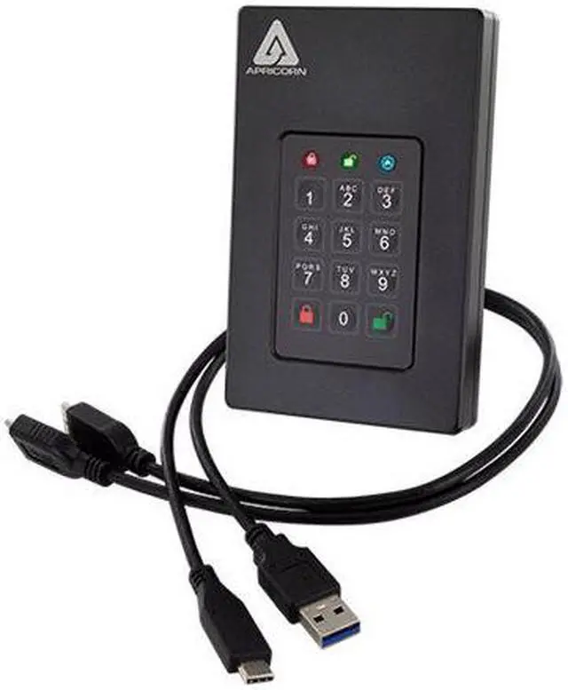 Alt view image 8 of 10 - Apricorn Aegis Fortress L3 4TB USB 3.2 Gen 1 Encrypted Portable SSD