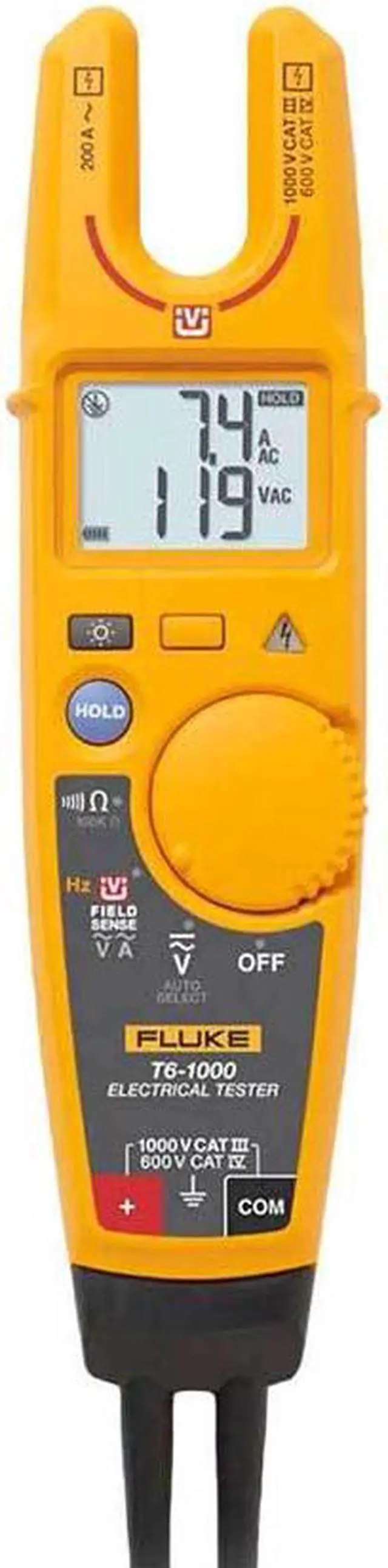 Alt view image 6 of 7 - Fluke - T6-1000 - T6-1000 - Handheld Digital Multimeter, AC Current, AC/DC Voltage, Continuity, Frequency, Resistance, 3.5