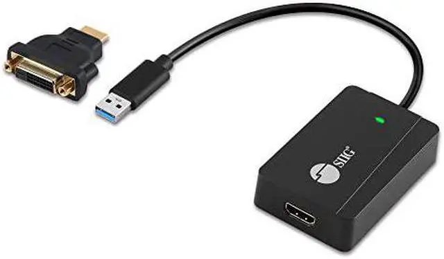 Alt view image 9 of 10 - SIIG USB 3.0 to HDMI - DVI Video Adapter Pro