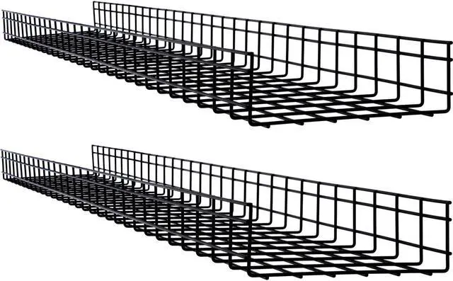 Alt view image 2 of 5 - Tripp Lite Wire Mesh Cable Tray - 300 x 100 x 1500 mm (12 in. x 4 in. x 5 ft.), 2-Pack
