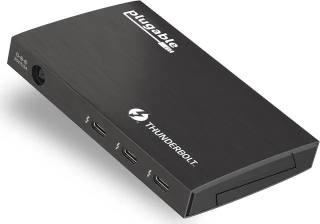 Alt view image 12 of 20 - Plugable Thunderbolt 4 Hub, 4-in-1 Pure USB-C Design, Includes USB-C to 4K HDMI Adapter, 60W Laptop Charging, Compatible with Mac and Windows and USB-C, Thunderbolt, and USB4 Devices, Driverless