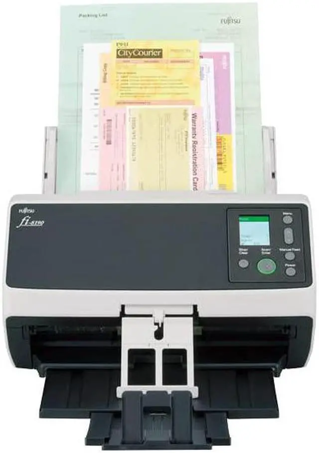 Alt view image 3 of 15 - Ricoh fi-8190 PA03810-B005 24 bit CIS x 2 (front x 1, back x 1) 600 dpi ADF (Automatic Document Feeder) / Manual Feed, Duplex Document Scanner