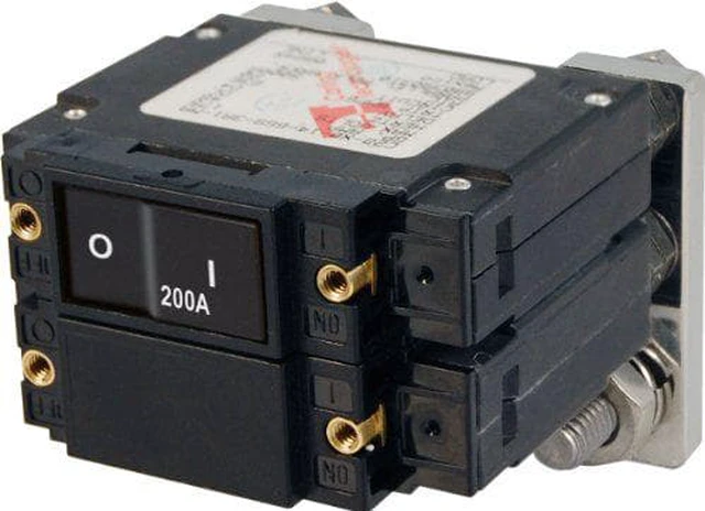 Alt view image 3 of 6 - Blue Sea C-Series Flat Circuit Breaker, Single and Double Pole-200 Amp - 7476