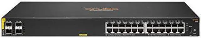 Alt view image 4 of 9 - Aruba 6100 24G Class4 PoE 4SFP+ 370W Switch - 24 Ports - Manageable - 3 Layer Supported - Modular - 370 W PoE Budget - Twisted Pair, Optical Fiber - PoE Ports - 1U High - Rack-mountable, Wall Mountabl