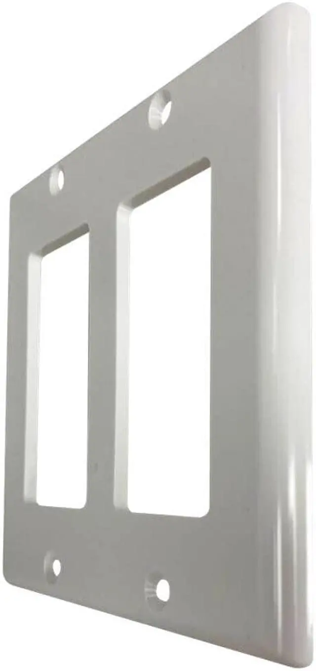 Alt view image 6 of 6 - Tripp Lite Safe-IT Double-Gang Antibacterial Wall Plate Decora Style Ivory