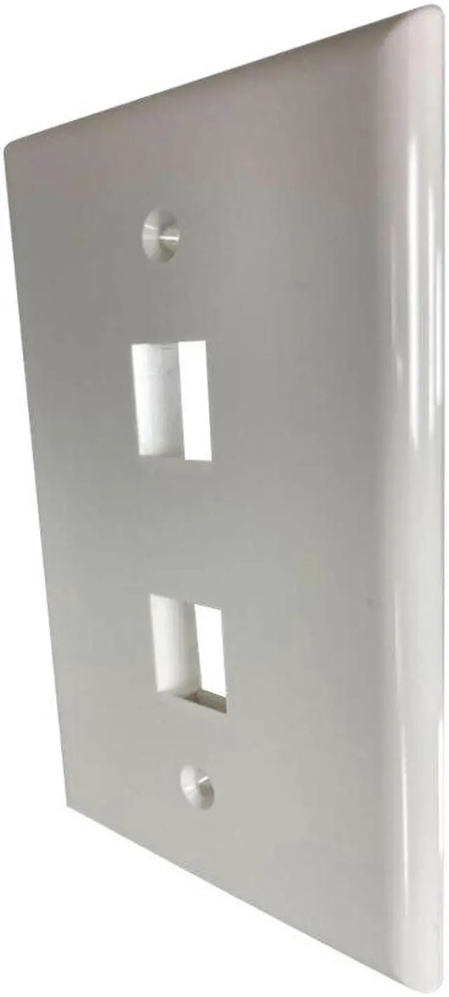 Alt view image 7 of 8 - Tripp Lite Safe-IT 2-Port Single-Gang Keystone Plate Ivory Gloss N042AB002IVG