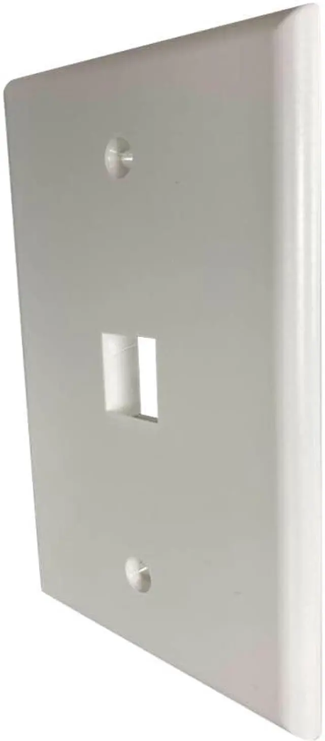 Alt view image 11 of 12 - Tripp Lite Safe-IT Single-Gang Keystone Wall Plate Antibacterial Ivory Matte