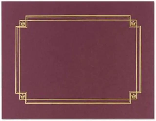 Alt view image 3 of 6 - Great Papers Premium Textured Certificate Holder Burgundy 939503