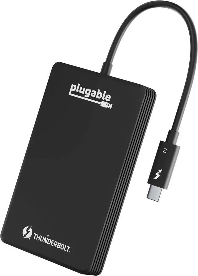 Alt view image 13 of 15 - Plugable 512GB Thunderbolt 3 External SSD NVMe Drive (Up to 2400MBs/1800MBs R/W)