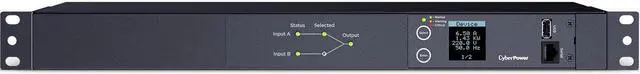 Alt view image 3 of 5 - CyberPower PDU24004 Metered 1U Depends on Input 12A (UL)
10A (CE) 10 ft Power Distribution Unit