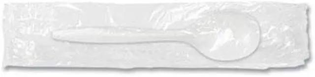 Alt view image 2 of 3 - Individually Wrapped Mediumweight Cutlery Soup Spoon White 1000/Carton BEPCUTSSWR