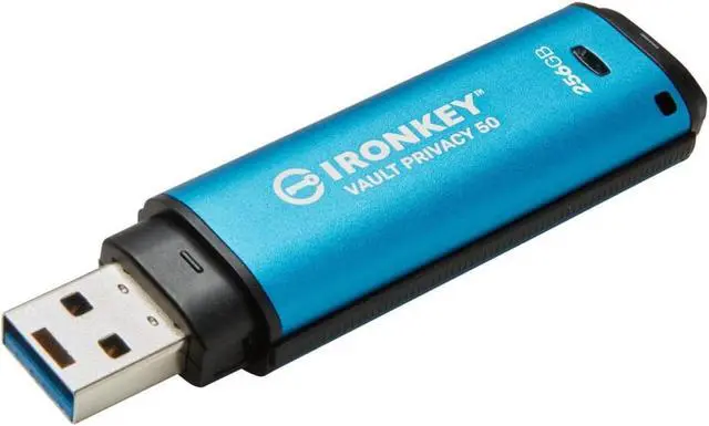 Alt view image 4 of 14 - Kingston IronKey Vault Privacy 50 256GB Encrypted USB Thumbdrive IKVP50/256GB