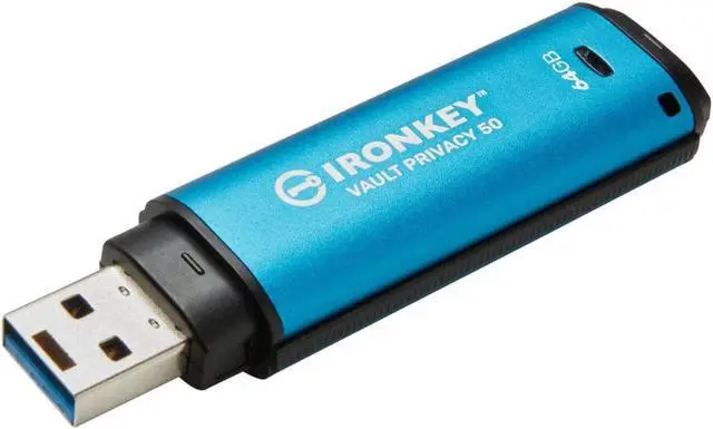 Alt view image 4 of 20 - Kingston IronKey Vault Privacy 50 64GB Encrypted USB Thumbdrive IKVP50/64GB
