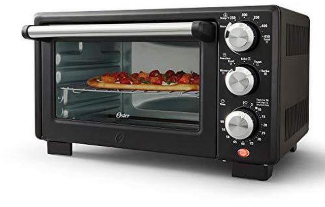 Alt view image 9 of 15 - Oster 4-Slice Matte Black Compact Toaster Oven 2132650