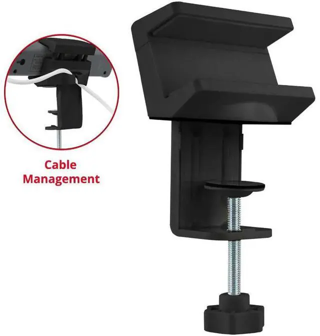 Alt view image 9 of 13 - SIIG Powerstrip Clamp Holder - Securely mounts a powerstrip off the desktop for easy plugin and unplug (Black)