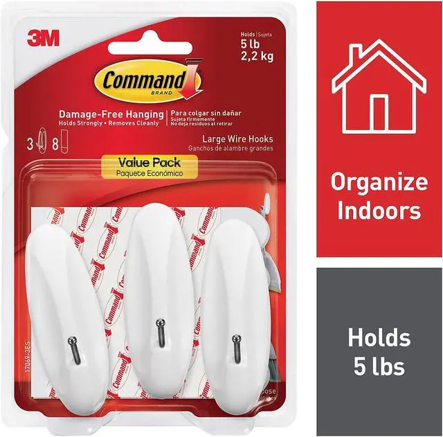 Alt view image 13 of 18 - Command Large Wire Hook 3/Pack (17069-3ES) 170693ES