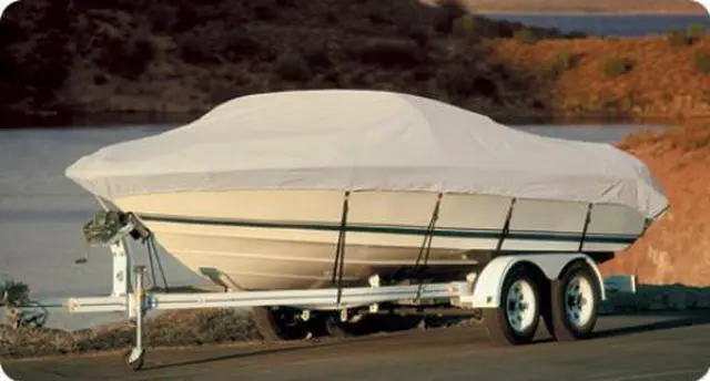 Alt view image 5 of 8 - TAYLOR 70204 Acrylic Coated Polyester Gray Hot Shot Fabric BoatGuard Boat Cover