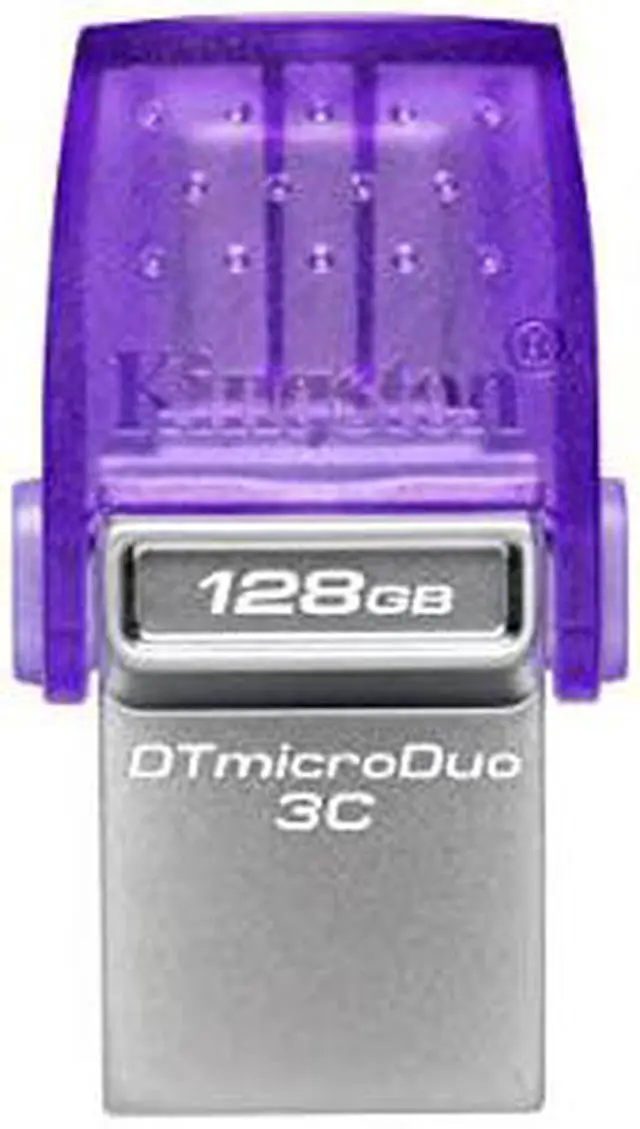 Alt view image 11 of 20 - Kingston 128GB DataTraveler microDuo 3C USB Flash Drive USB Type-C and Type-A Flash Drive