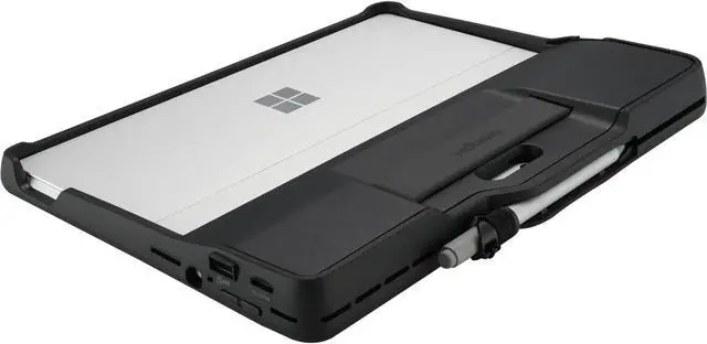 Alt view image 11 of 15 - Kensington BlackBelt Rugged Carrying Case Microsoft Surface Pro 8 Notebook, Card Reader - Black - TAA Compliant - Drop Resistant - Silicon, Thermoplastic Elastomer (TPE), Polycarbonate, Acrylonitrile