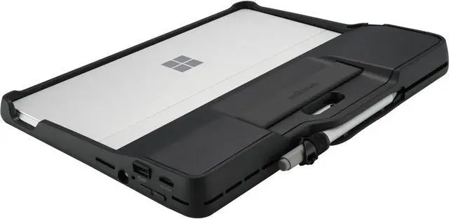 Alt view image 14 of 15 - Kensington BlackBelt Rugged Carrying Case Microsoft Surface Pro 8 Notebook, Card Reader - Black - TAA Compliant - Drop Resistant - Silicon, Thermoplastic Elastomer (TPE), Polycarbonate, Acrylonitrile