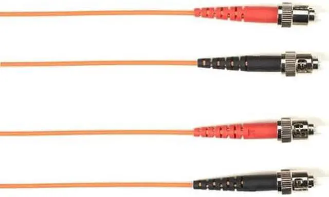 Alt view image 2 of 7 - OM1 62.5/125 MULTIMODE FIBER OPTIC PATCH CABLE - OFNR PVC, ST TO ST, ORANGE, 1-M