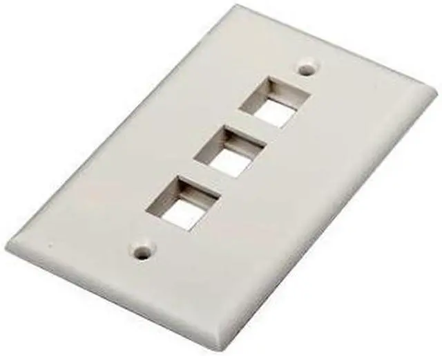 Alt view image 2 of 4 - 3 PORT FACE PLATE WHITE