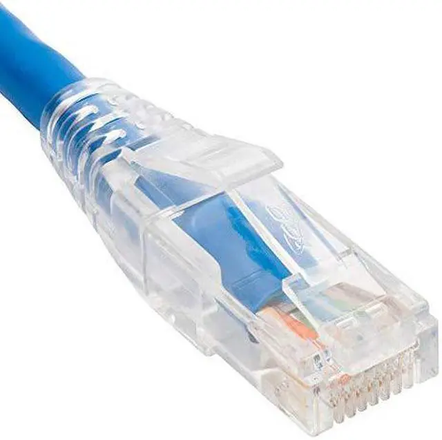 Alt view image 2 of 2 - PATCH CORD, CAT5e, CLEAR BOOT, 3' BLUE
