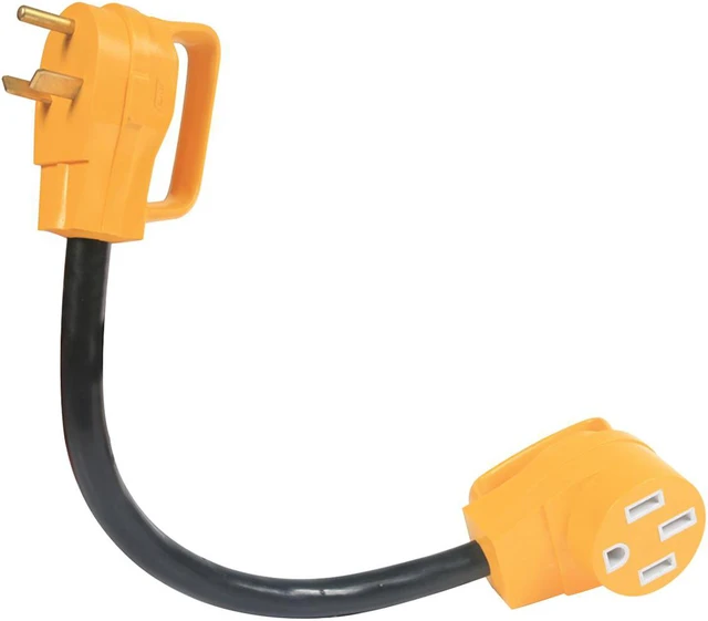 Alt view image 5 of 7 - Camco PowerGrip 30A/50A Dogbone RV Power Cord Adapter 55183