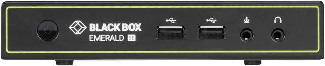 Alt view image 5 of 9 - black box network - emd2000se-r emerald se dvi kvm-over-ip matrix switch receiver - single head, full hd dvi, vusb 2.0, serial, audio - 1 computer(s) - 1 remote user(s) - 426.51 ft range -