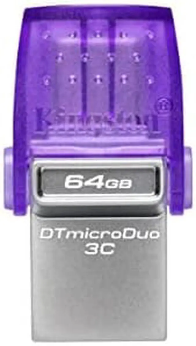 Alt view image 12 of 20 - Kingston 64GB DataTraveler microDuo 3C USB Flash Drive USB Type-C and Type-A Flash Drive
