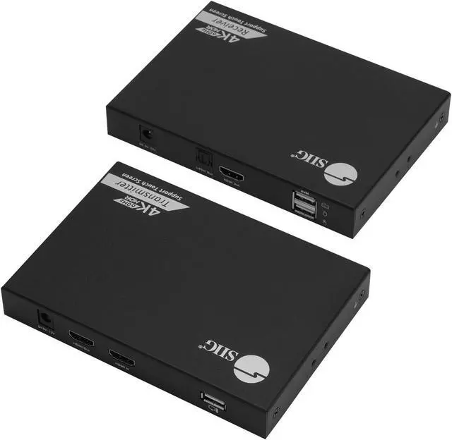 Alt view image 10 of 20 - SIIG 4K 60Hz HDR HDMI KVM Over Cat6 Extender with S/PDIF & Touch Screen Support - 1 Computer(s) - 1 Local User(s) - 1 Remote User(s) - 229.66 ft Range - 4K - 3840 x 2160 Maximum Video Resolution -