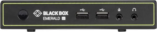 Alt view image 8 of 9 - black box network - emd2000se-r emerald se dvi kvm-over-ip matrix switch receiver - single head, full hd dvi, vusb 2.0, serial, audio - 1 computer(s) - 1 remote user(s) - 426.51 ft range -