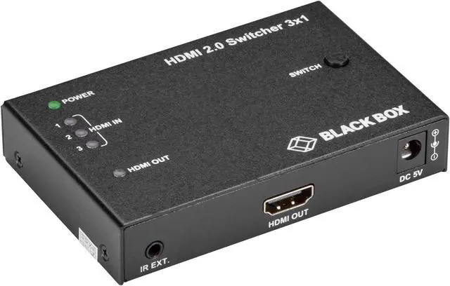Alt view image 7 of 17 - Black Box HDMI 2.0 4K Video Switch - 3x1