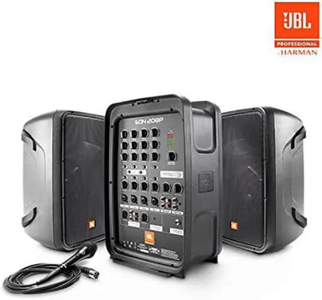 Alt view image 19 of 20 - JBL EON208P Personal PA System, Includes 2x 8" JBL Two-way Speakers and 8-Channel Mixer